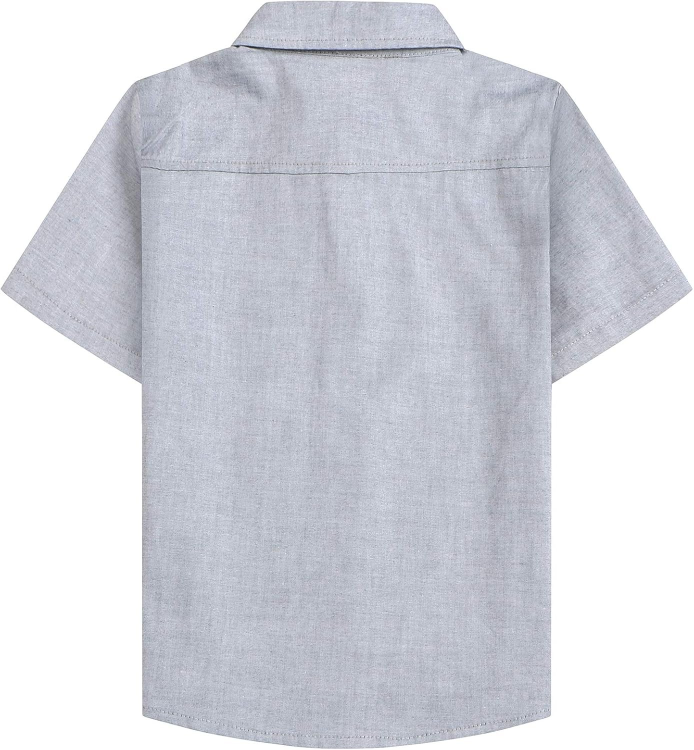 Mens & Boys Cotton Short Sleeve Casual Button Down Shirts, 12 Months - Men 2XL - Image 2