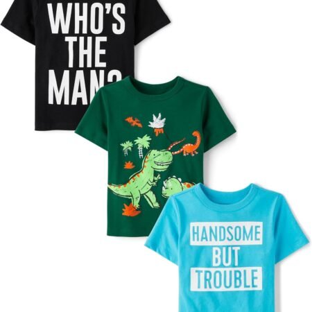 Baby Boys Dinos Short Sleeve Graphic T Shirt